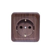 Розетка 1-я с/з накладная вишня 2904 OPERA LUXEL