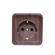 Розетка 1-я с/з накладная вишня 2904 OPERA LUXEL