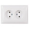 Розетка 2-х б/з белая 3007 PRIMERA LUXEL