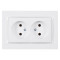 Розетка 2-на б/з белый 9007 JAZZ LUXEL