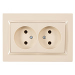 Розетка 2-на б/з крем 9307 JAZZ LUXEL