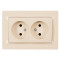 Розетка 2-на б/з крем 9307 JAZZ LUXEL