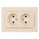 Розетка 2-на б/з крем 9307 JAZZ LUXEL