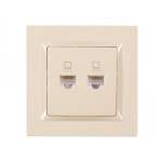 Розетка 2-х компьютерная крем 9328 JAZZ LUXEL