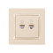 Розетка 2-х компьютерная крем 9328 JAZZ LUXEL