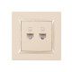 Розетка 2-х компьютерная крем 9328 JAZZ LUXEL