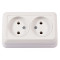 Розетка 2-х накладная белый 2007 OPERA LUXEL
