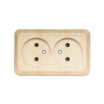 Розетка 2-х накладная сосна 2807 OPERA LUXEL