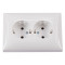 Розетка 2-я с/з белая 3008 PRIMERA LUXEL