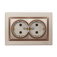 Розетка 2-я с/з бронза 9608 JAZZ LUXEL