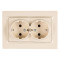Розетка 2-я с/з крем 9308 JAZZ LUXEL