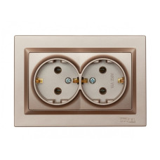 Розетка 2-я с/з терракот 9208 JAZZ LUXEL