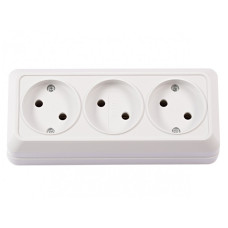 Розетка 3-х накладная белый 2013 OPERA LUXEL