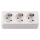 Розетка 3-я с/з накладная белый 2014 OPERA LUXEL
