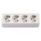 Розетка 4-я с/з накладная белый 2016 OPERA LUXEL