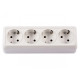 Розетка 4-я с/з накладная белый 2016 OPERA LUXEL