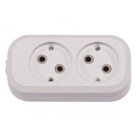 Колодка 2 гнезда без заземления BENEFICE LUXEL (7101)