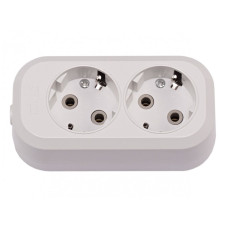 Колодка 2 гнезда с заземлением BENEFICE LUXEL (7111)