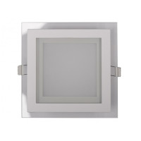 Панель LED квадрат (стекло) 12w 900Lm 4000K 160х160х30mm IP20 (DLSG-12N) LUXEL