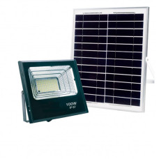 Прожектор LED на солнечных батареях с м/мин датчиком движения 100w 6500K IP65 LUXEL SFL-100C