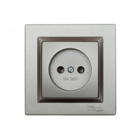 Розетка 1-на б/з графит+белый механизм 9701Н+9001 JAZZ LUXEL