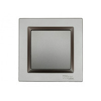 Выключатель 1-кл графит+белый механизм 9702Н+9002 JAZZ LUXEL