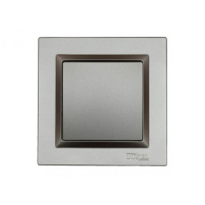 Выключатель 1-кл графит+белый механизм 9702Н+9002 JAZZ LUXEL