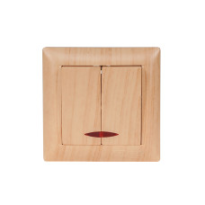 Выключатель 2-кл з/п 3806 PRIMERA сосна LUXEL