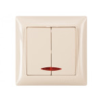 Выключатель 2-ой з/п крем 3306 PRIMERA LUXEL