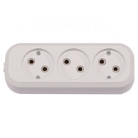 Колодка 3 гнезда без заземления BENEFICE LUXEL (7121)