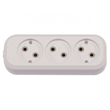 Колодка 3 гнезда без заземления BENEFICE LUXEL (7121)