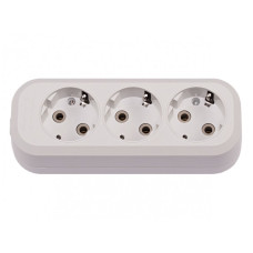 Колодка 3 гнезда с заземлением BENEFICE LUXEL (7131)