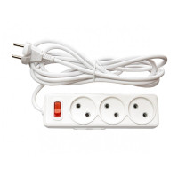 Удлинитель 3 гн 3м с выключателем AURA LUXEL (7423)