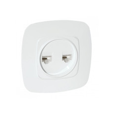 Розетка встроенная компьютерная 2-я белая ELA (112-007-0017-010) Horoz Electric