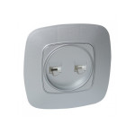 Розетка встроенная компьютерная 2-я серебряная ELA (112-007-0017-020) Horoz Electric