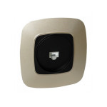 Розетка встроенная компьютерная золотая+черная ELA (112-007-0011-040) Horoz Electric