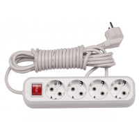 Удлинитель 4 гн 3м с/з + выключатель BENEFICE LUXEL (7253)