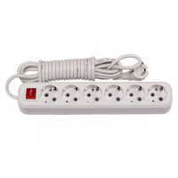 Удлинитель 6 гн 3м с/с + изм. BENEFICE LUXEL (7283)