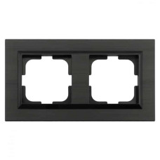 Рамка 2-я антрацит QUANTUM (405-350000-226) Horoz Electric