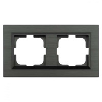 Рамка 2-я серый магнит QUANTUM (405-310000-226) Horoz Electric