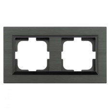 Рамка 2-я серый магнит QUANTUM (405-310000-226) Horoz Electric