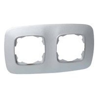 Рамка 2-я серебряная ELA (112-007-0012-020) Horoz Electric