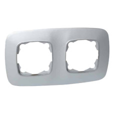 Рамка 2-я серебряная ELA (112-007-0012-020) Horoz Electric