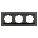 Рамка 3-а антрацит QUANTUM (405-350000-227) Horoz Electric