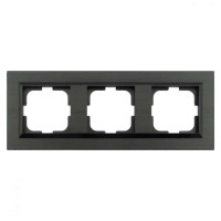 Рамка 3-а антрацит QUANTUM (405-350000-227) Horoz Electric