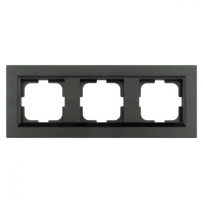 Рамка 3-а антрацит QUANTUM (405-350000-227) Horoz Electric