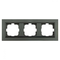 Рамка 3-я серый магнит QUANTUM (405-310000-227) Horoz Electric