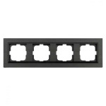 Рамка 4-а антрацит QUANTUM (405-350000-228) Horoz Electric