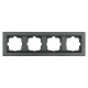 Рамка 4-а сірий магніт QUANTUM (405-310000-228) Horoz Electric
