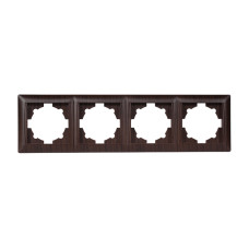 Рамка 4-я горизонтальная вишня PRIMERA 3924 LUXEL